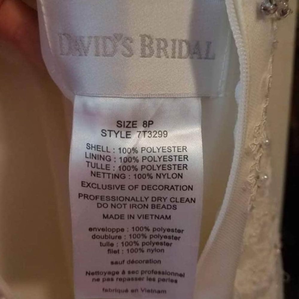 David’s Bridal Lace Gown